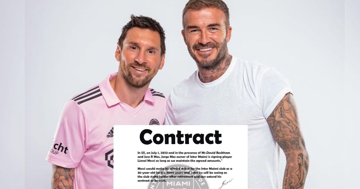 David Beckham with Messi